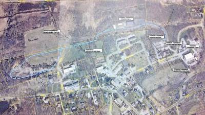 Map of the proposed trail that would run through Vernon near the town center (Photo by Diana Goovaerts)