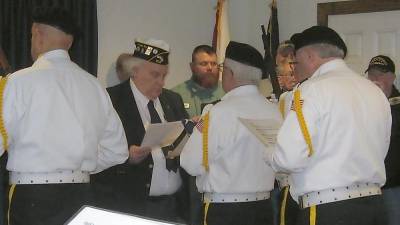 The formal ceremony of retired flags takes place at the veteran’s cemetery in Sparta.