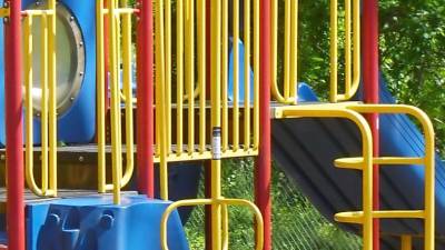 Playground equipment at Ogdensburg Elementary School (Photo by Vera Olinski)