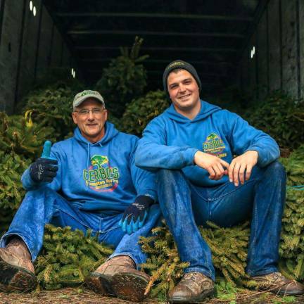 Tony Cerbo and his son, Tyler, knew they wanted to be a part of Trees for Troops as soon as they heard about it. What they didn’t initially realize is that they’d not only supply trees, but would end up as a second distribution center for the organization, which supplies trees for U.S. Military troops locally and as far away as Guam. (Photo provided).