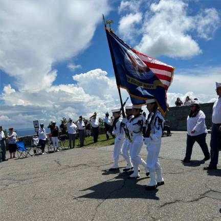Members of the American Legion march to the New Jersey Veterans’ Memorial on Sunday, June 25. (Photos by Daniele Sciuto)
