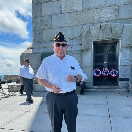 Roger Gengaro, chairman and past department commander of the American Legion, received an award for his many years of work on the High Point Memorial Service.