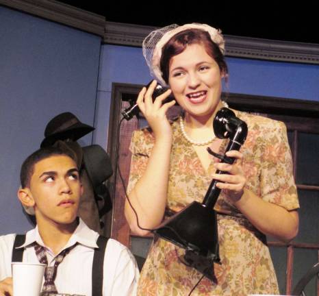 Photo by Viktoria-Leigh Wagner Endicott, left, and Mrs. Schlosser are shown as portrayed by Isiah Palovitz and Ashley Hohmann.