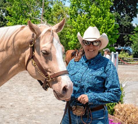 <b>Jahnel Warner with Macho on Saturday, Aug. 2. (Photo by Nancy Madacsi)</b>