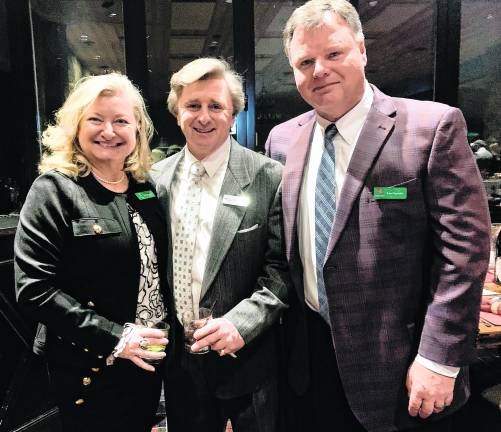 <b>Kathy Esposito, Ed DiTomasso, and Lou Esposito at a recent Open that Bottle Night celebration at the Hudson Farm Club.</b>