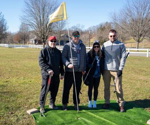 Jack McKeon, Mercedes Peil, Jason Silfies and Henry Rosen take part in the Chili Open Golf Classic.