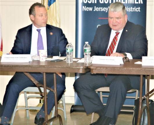 U.S. Rep. Josh Gottheimer, D-5, and state Sen. Steven Oroho, R-24, talked winter storm damage with local mayors and first responders.