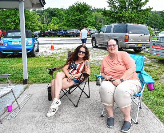 Bobbi Formica of Franklin with borough Councilwoman Patty Carnes.