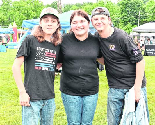 Vincenzo and AnnaMaria Formica of Franklin pose for a photo with Shane Crane of Ogdensburg.