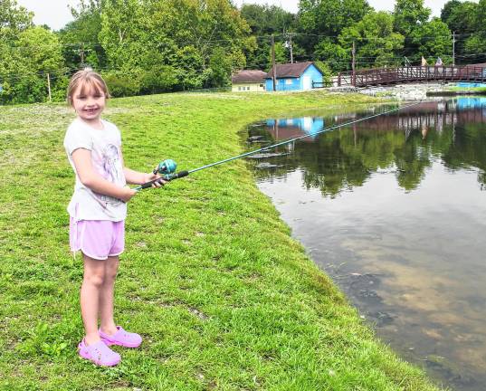 Cassidy Fisher of Ogdensburg fishes.