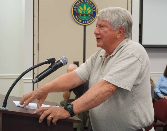 Carl Luthman of Lafayette challenges the freeholders to have political courage.