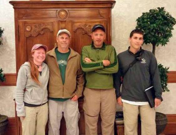 The Highland Hawks are Corinne Schall, Michael Schall, Captain Dennis Miranda andd Steve Kloiber are shown.