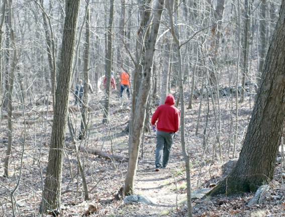 Hikers along the Appalachian Trail last weekend