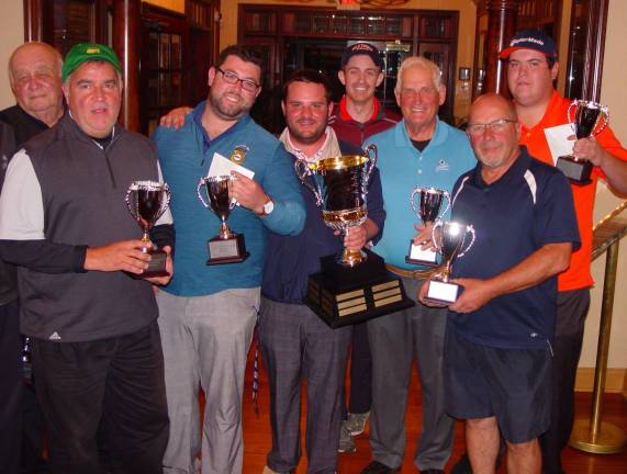 The 2017 21st Annual Crystal Springs Employee Cup Wild Turkey Team Champions show off their trophies