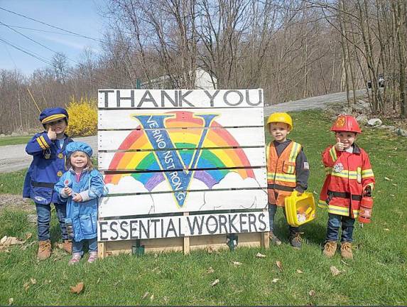 Vernon kids thank essential workers