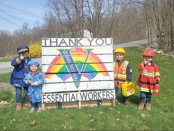 Vernon kids thank essential workers