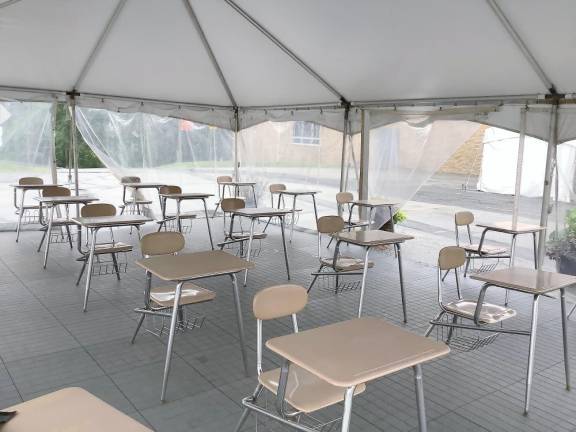 A tented classroom at SCCC (Photo provided)