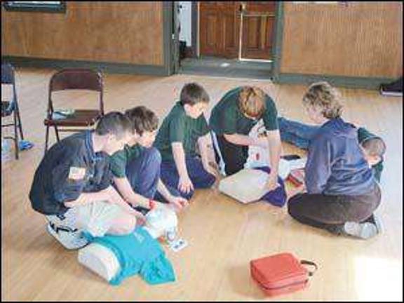 Scouts learn CPR
