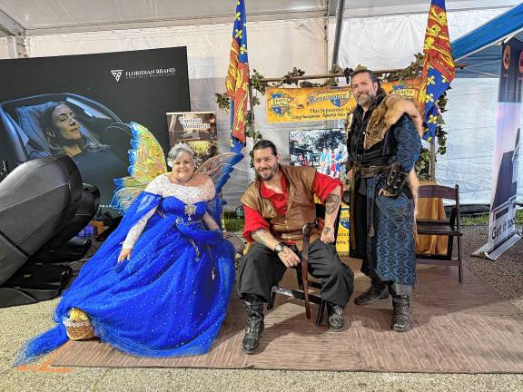 <b>Promoting the upcoming Sparta Renaissance Festival on Tuesday, Aug. 5. (Photo by Denise von Wilke)</b>