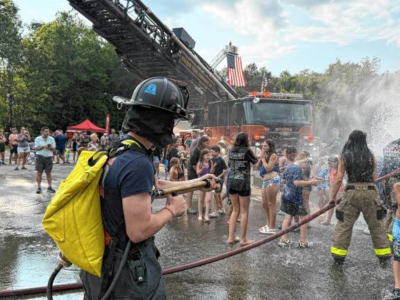 Photos: Wetdown of ladder truck in Jefferson