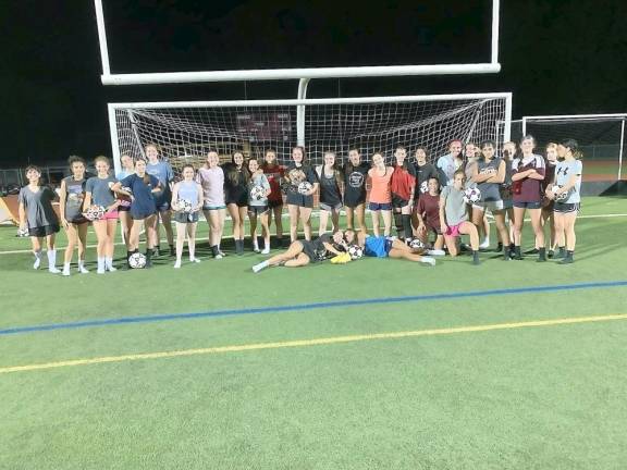 The Newton High School girls’ soccer team.