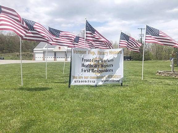 Vernon Rotary raises flags to lift spirits