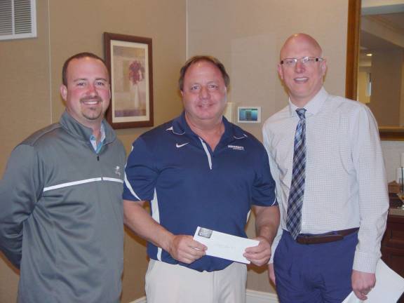 Men&#xfe;&#xc4;&#xf4;s Longest Drive Winner: Don Till receives his prize from Crystal Spring&#xfe;&#xc4;&#xf4;s Tom Dyer &amp; General Manager Adam Donlin.