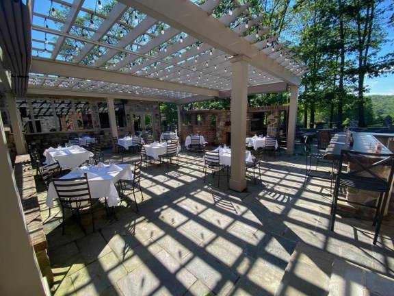 Mohawk House prepares for outdoor dining.