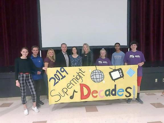 Pictured from left: President Riley Cunniffe, Vice President John Spadora, Community Service Vice President Danielle Fetzner, March of Dimes Ambassadors Dominick and Tina Alberto, March of Dimes Community Director Mrs. JoAnn Bartoli, Community Service Vice President Madison Gunderman, Treasurer Dharmil Bhavsar, and Membership Vice President Ricky Limon.