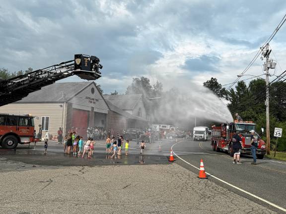 Photos: Wetdown of ladder truck in Jefferson