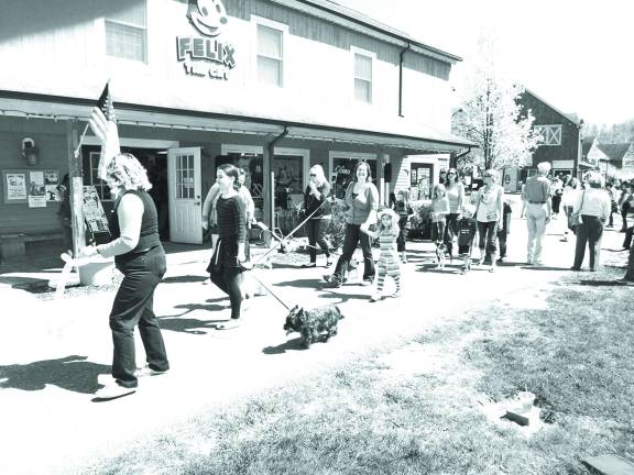 Poodle Parade in Lafayette Village on Saturday.