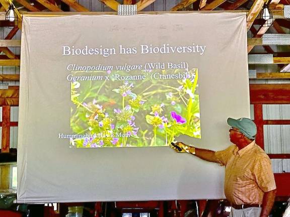 Bruce Crawford gives his presentation, titled, “Native Plants - Designing to Attract Wildlife.”