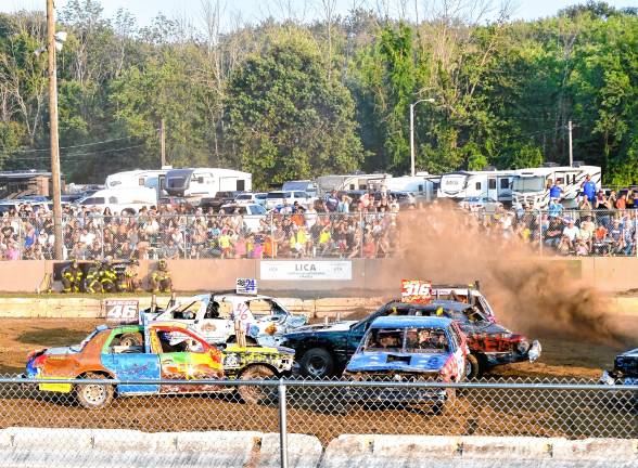<b>The Demolition Derby on Sunday, Aug. 3. (Photo by Maria Kovic)</b>