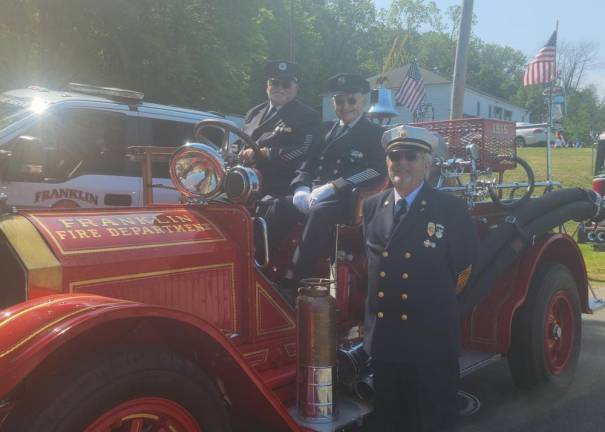 The Franklin Fire Department took part in the parade.