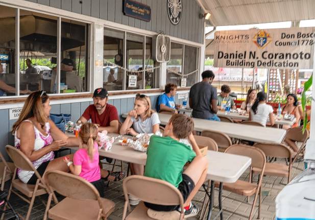 <b>The Knights of Columbus dining area. (Photo by Nancy Madacsi)</b>