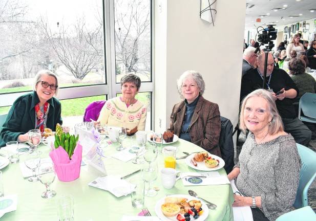 <b>Nancy Craddock of Newton, Cathy Feenstra of Stillwater, Ilene Schwartz of Stillwter and Susan Hebel from Branchville pose for a photo.</b>