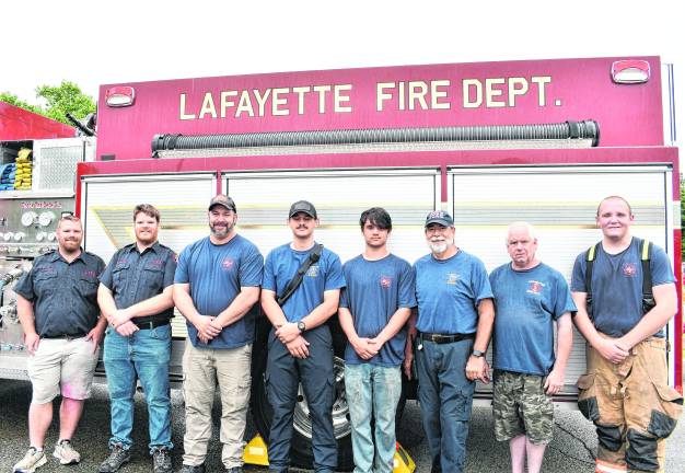 The Lafayette Fire Dept. poses for a photo.