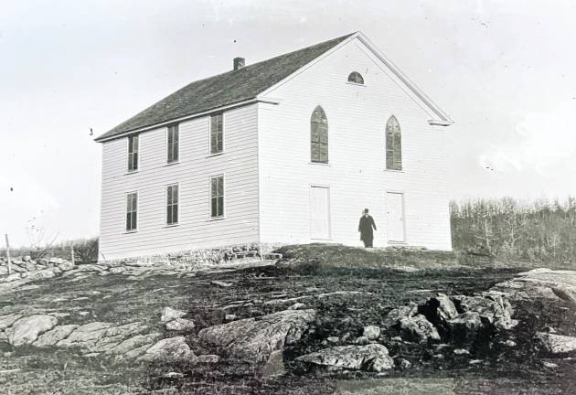 The Stockholm United Methodist Church as shown in 1826.