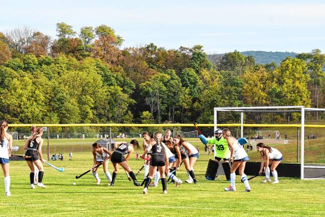 The Wallkill Valley field hockey team plays Pequannock at home Monday, Sept. 29. Pequannock won, 2-0.