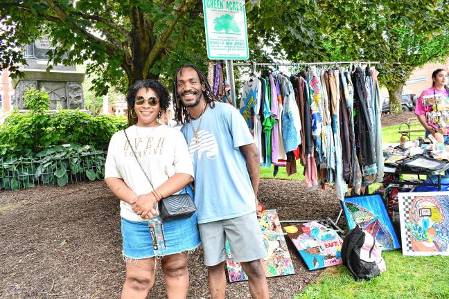 JN4 Neci Wright of Woodbridge and Farrakhan Khaliq of Edison. Khaliq is a rapper and artist who performed at the event. (Photo by Maria Kovic)