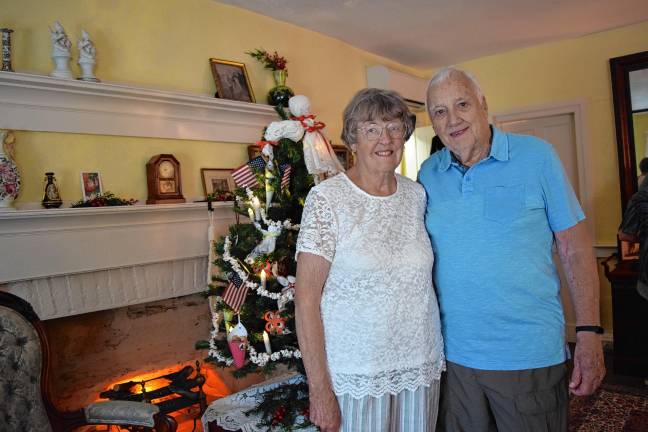 <b>Janice and Richard Crissey of Fredon visit the museum during the Christmas in July event.</b>