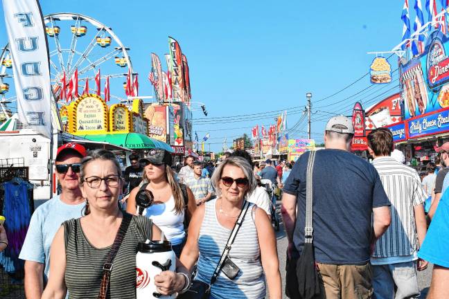 <b>The crowd at the fair Sunday, Aug. 3. (Photo by Maria Kovic)</b>