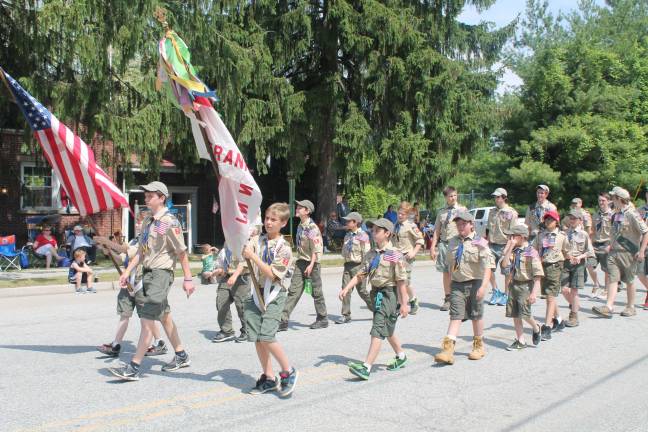 Troop 90 Boy Scouts march.