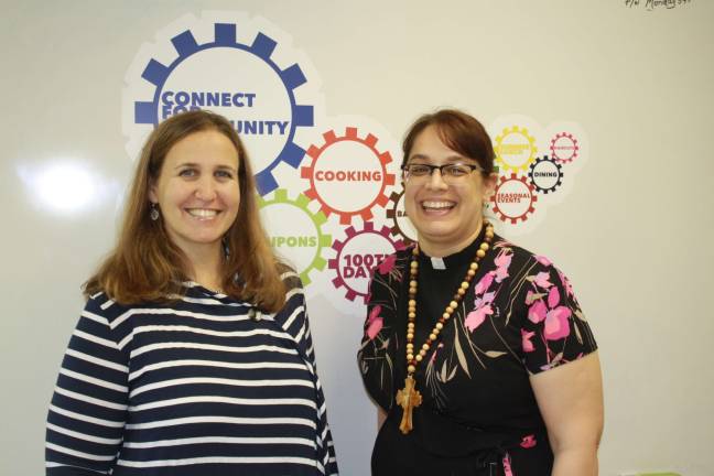 Connect For Community founder Suzanne Stigers with Pastor Tina Reyes, of Shepherd of the Hills Lutheran Church.
