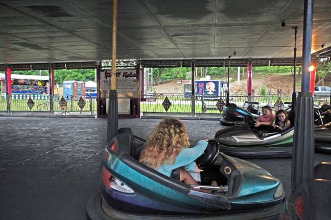 Bumper cars are a favorite at the carnival.
