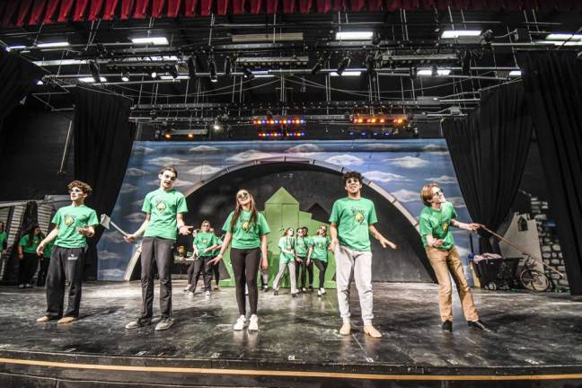 ‘The Wizard of Oz’ cast rehearses at Wallkill Valley Regional High School.