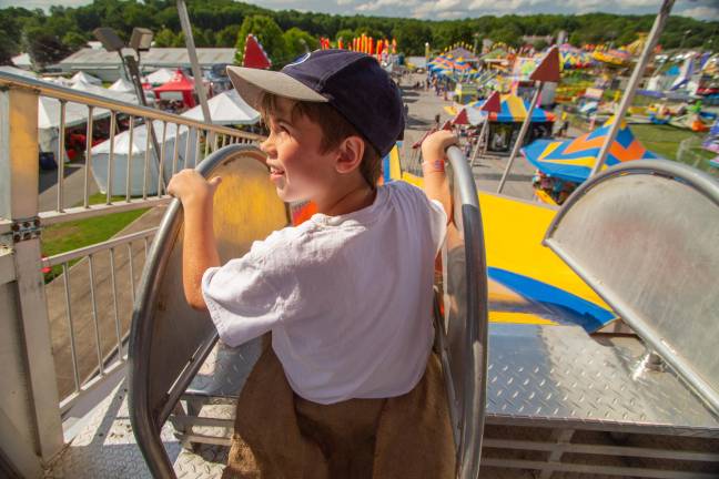 <b>A view from the top of the slide at the New Jersey State Fair-Sussex County Farm &amp; Horse Show. Photo: VRWPhotography</b>