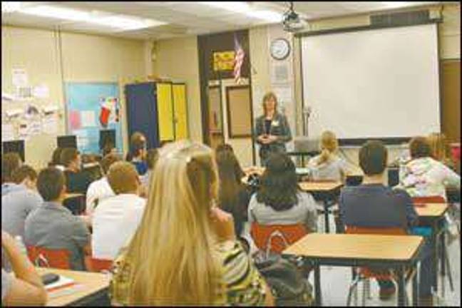 Banker visits the classroom