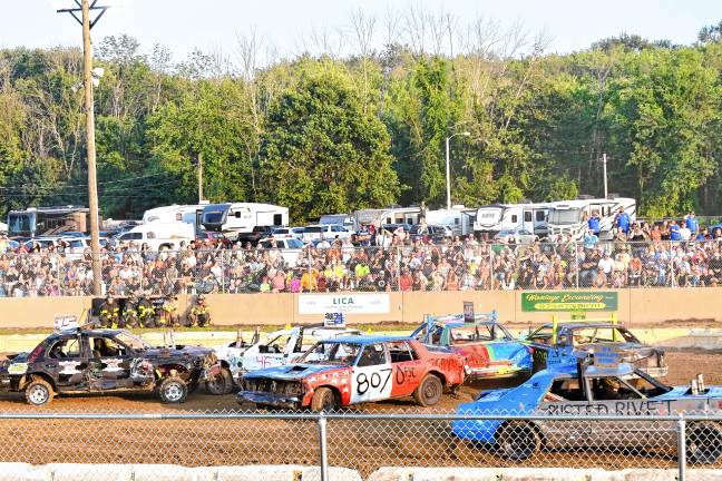 <b>The Demolition Derby on Sunday, Aug. 3. (Photo by Maria Kovic)</b>