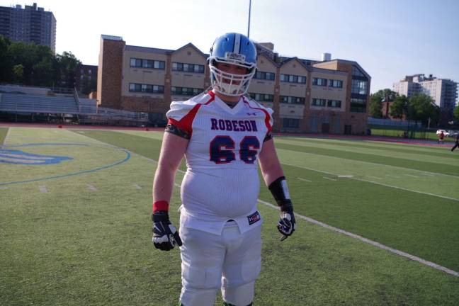 West offensive lineman Jake Vogel (Sparta). Vogel will attend Wagner College in New York in the fall.